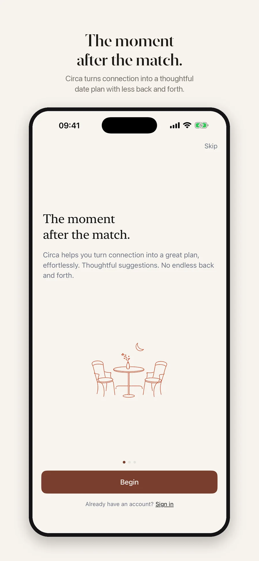 Circa App Store screenshot: The moment after the match.